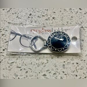 Stylish Silver and Black Eyeglass Holder